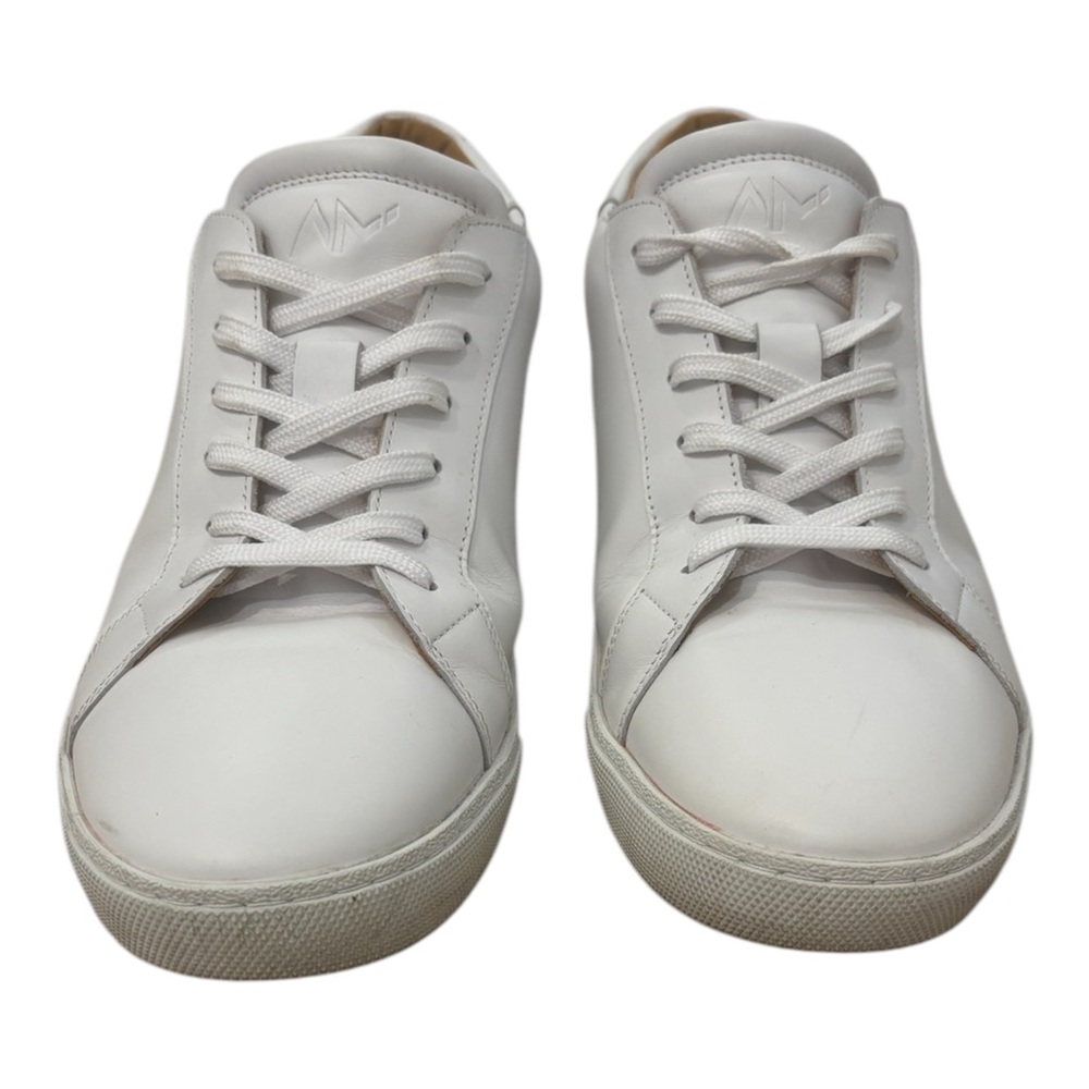 Ace Marks Dress Sneaker in Crema Leather - Size 11 White
